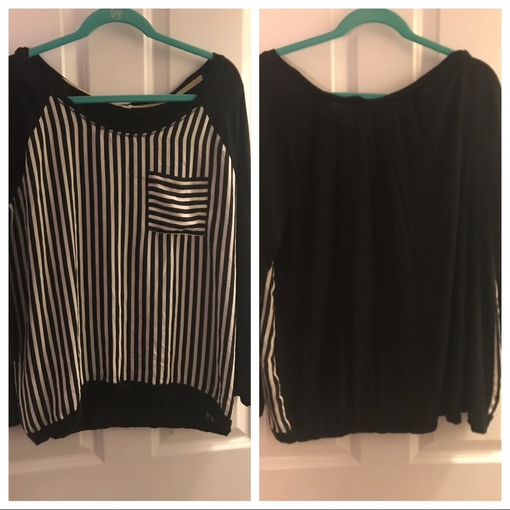 Striped Front Blouse